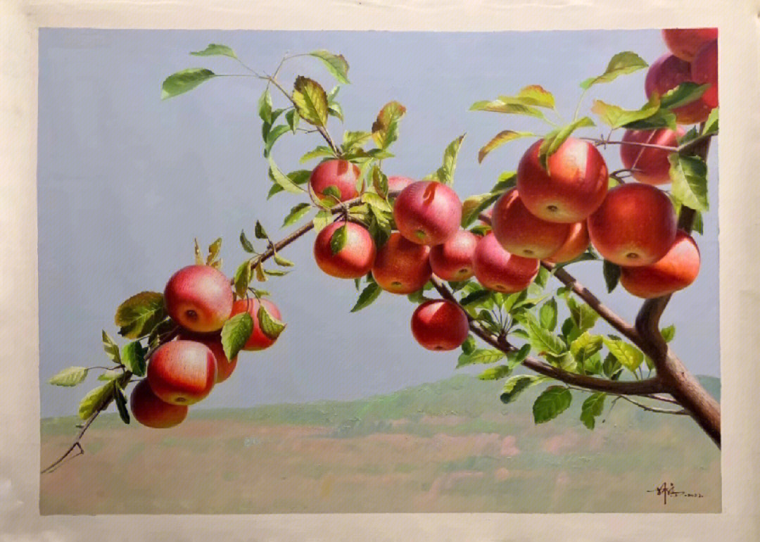 庞茂琨油画苹果熟了图片
