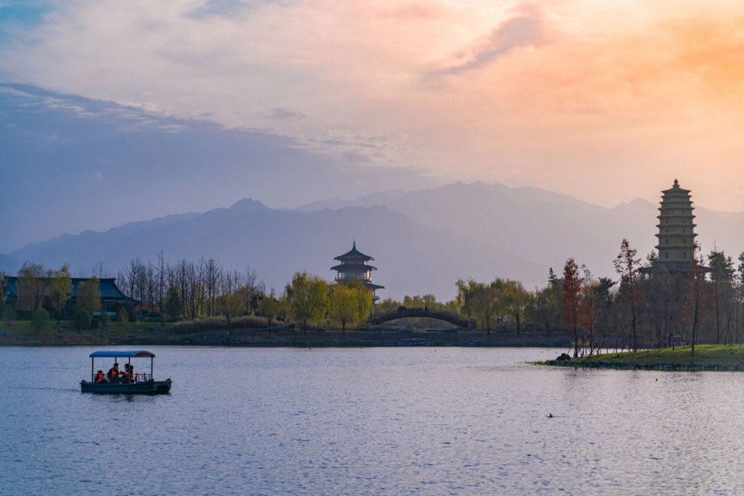 户县渼陂湖景色美图片