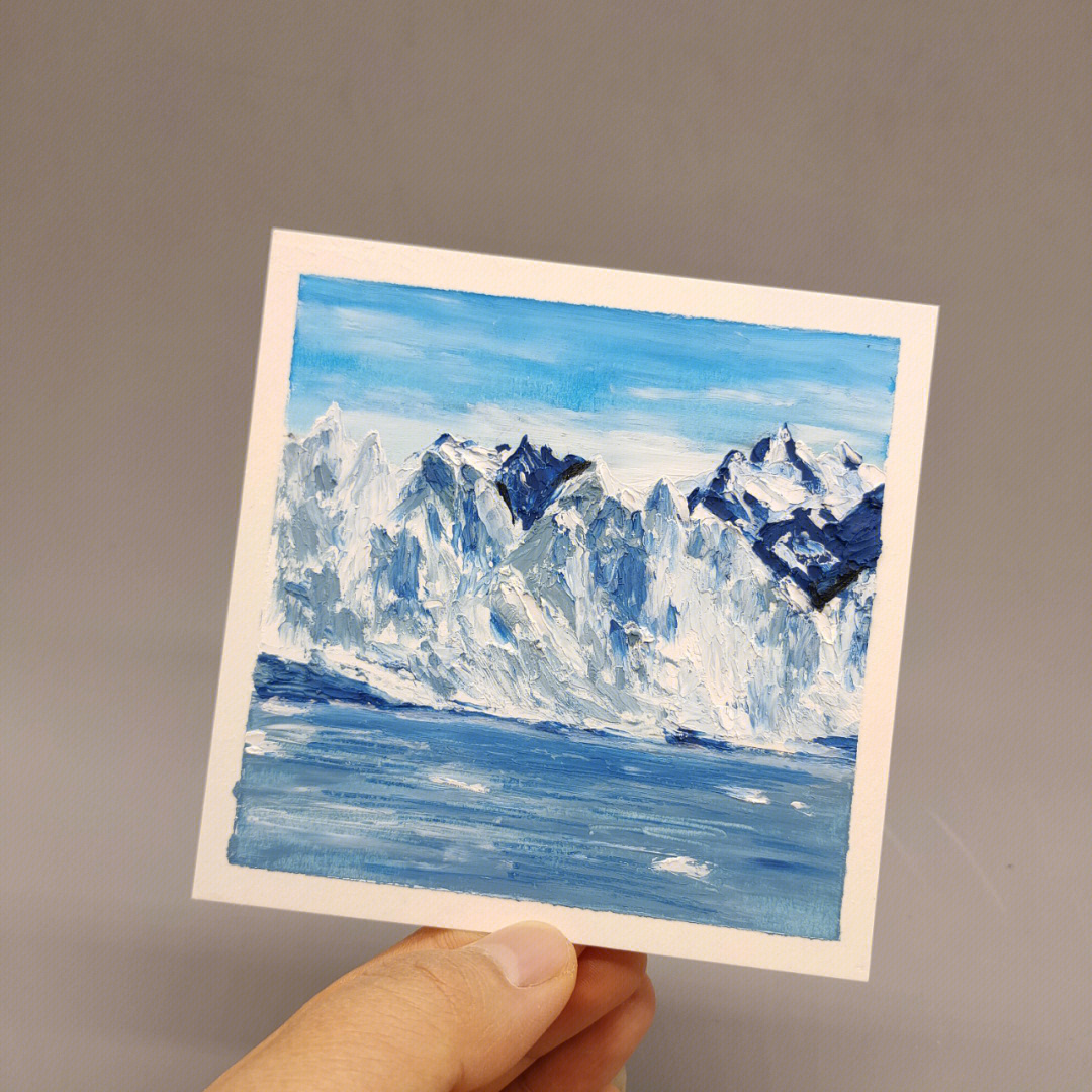 冰山怎么画彩铅图片