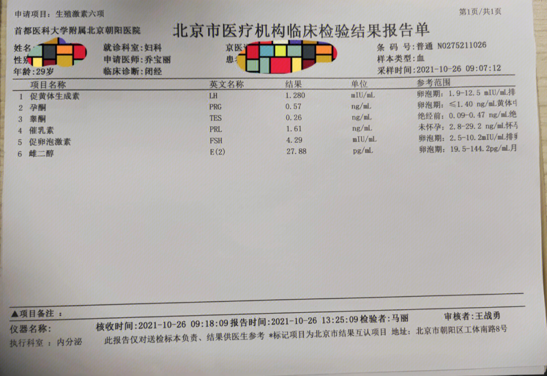 检查第一次医生给开的补佳乐还有琪宁,一个疗程在吃完的最后一天,大