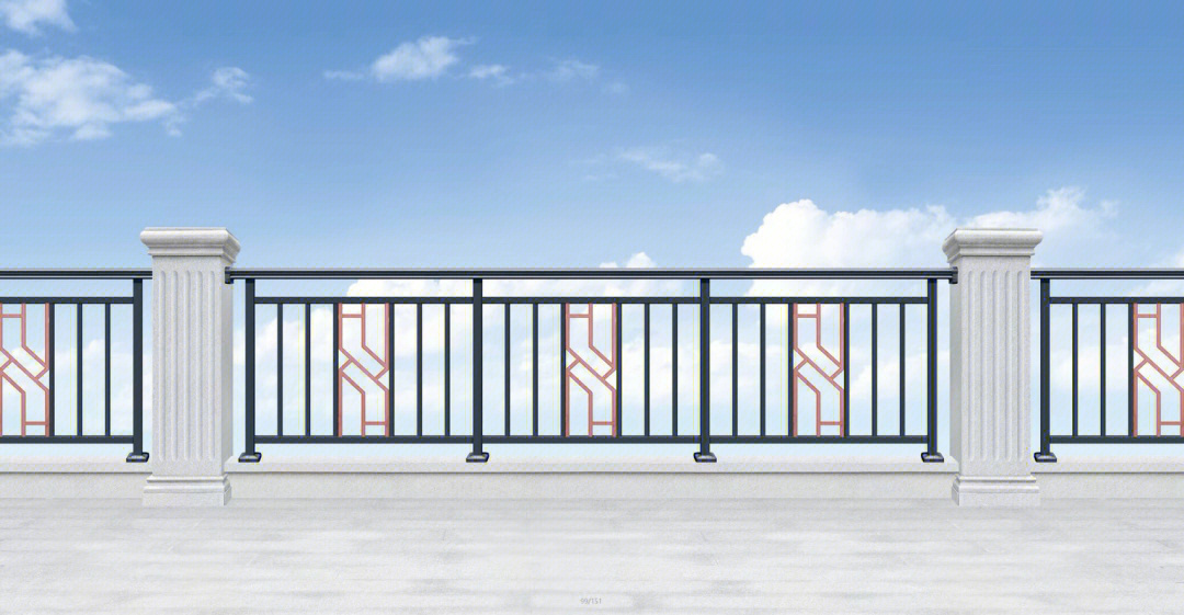 新款中式现代风格阳台护栏