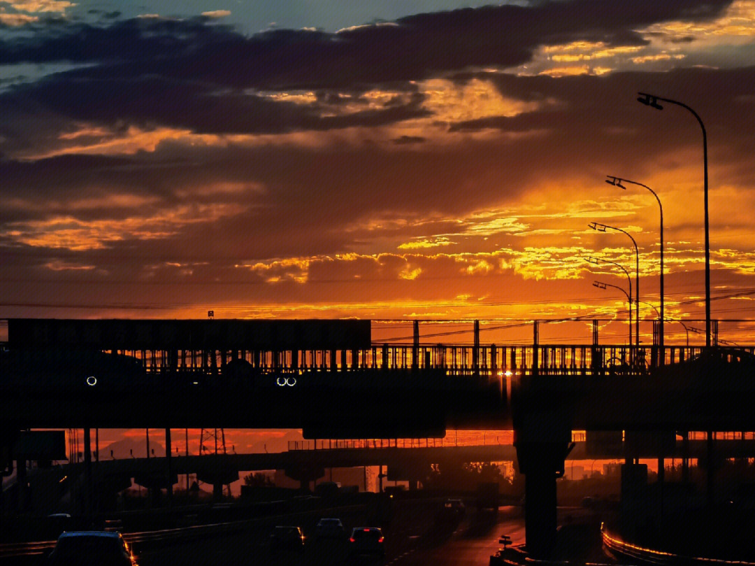 北京前天的夕阳太美了