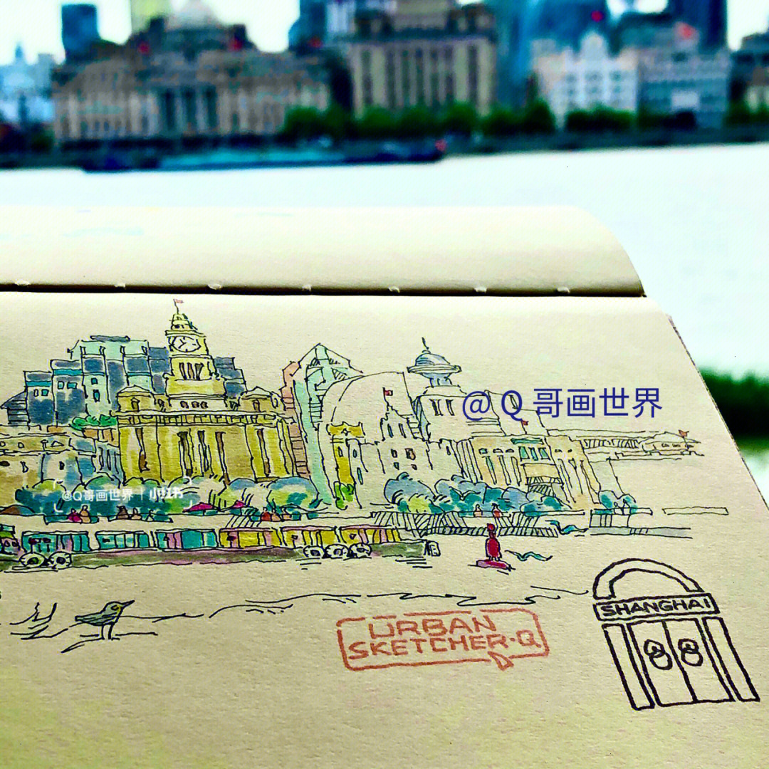 上海世界博览会简笔画图片