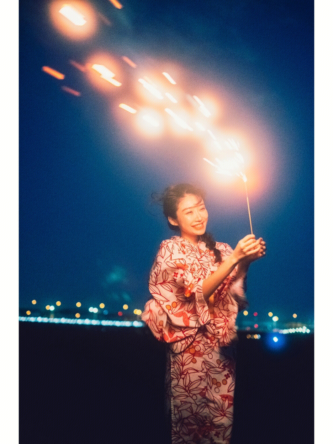 小女花火夏日祭烟花图片