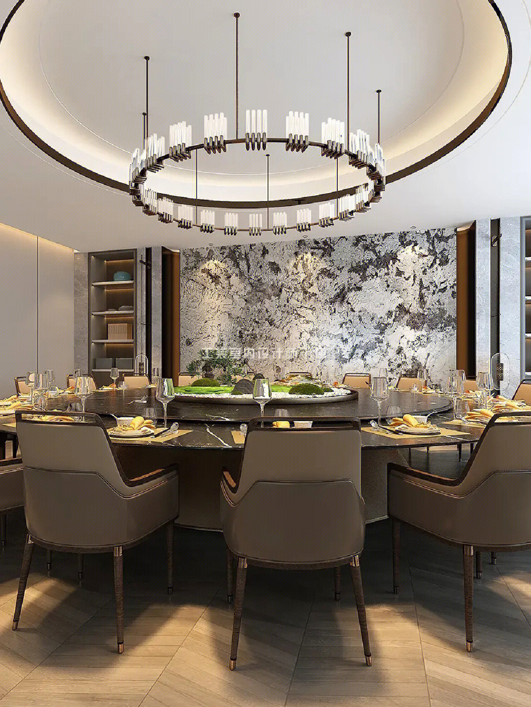分享36套现代高级餐饮空间包房设计案例