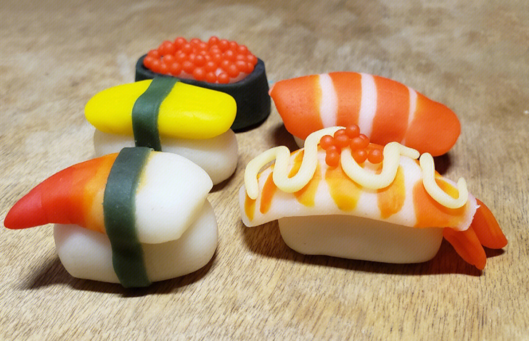 粘土手工寿司甜点图片