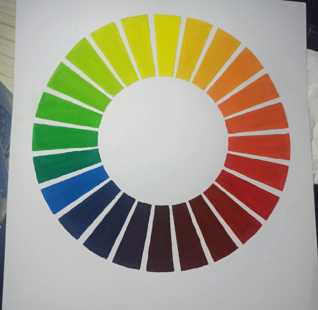色彩构成24色环作业图片