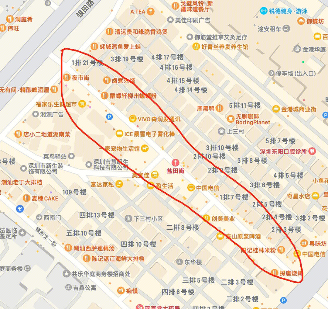 盐田区地图全图图片