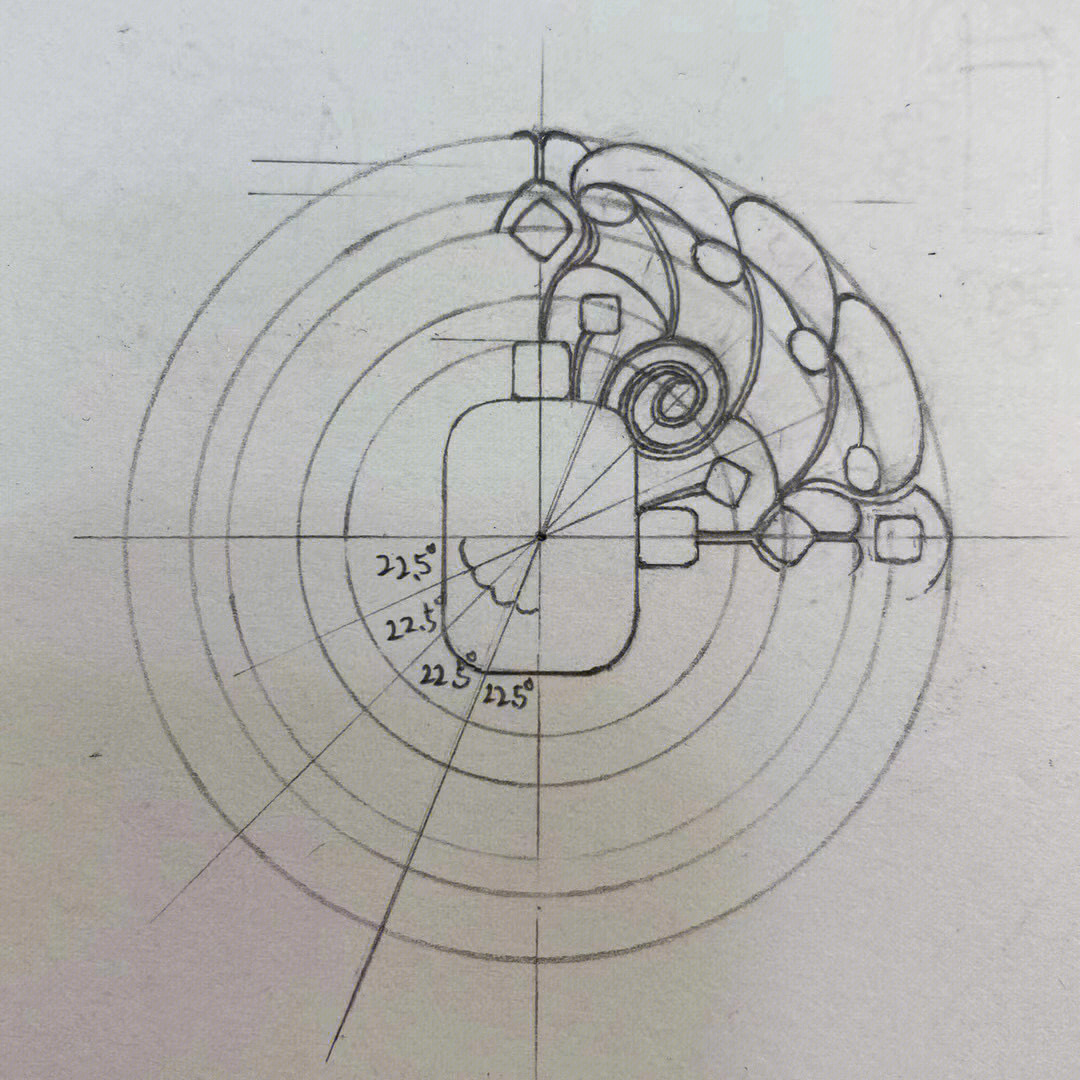 胸针设计手稿图片