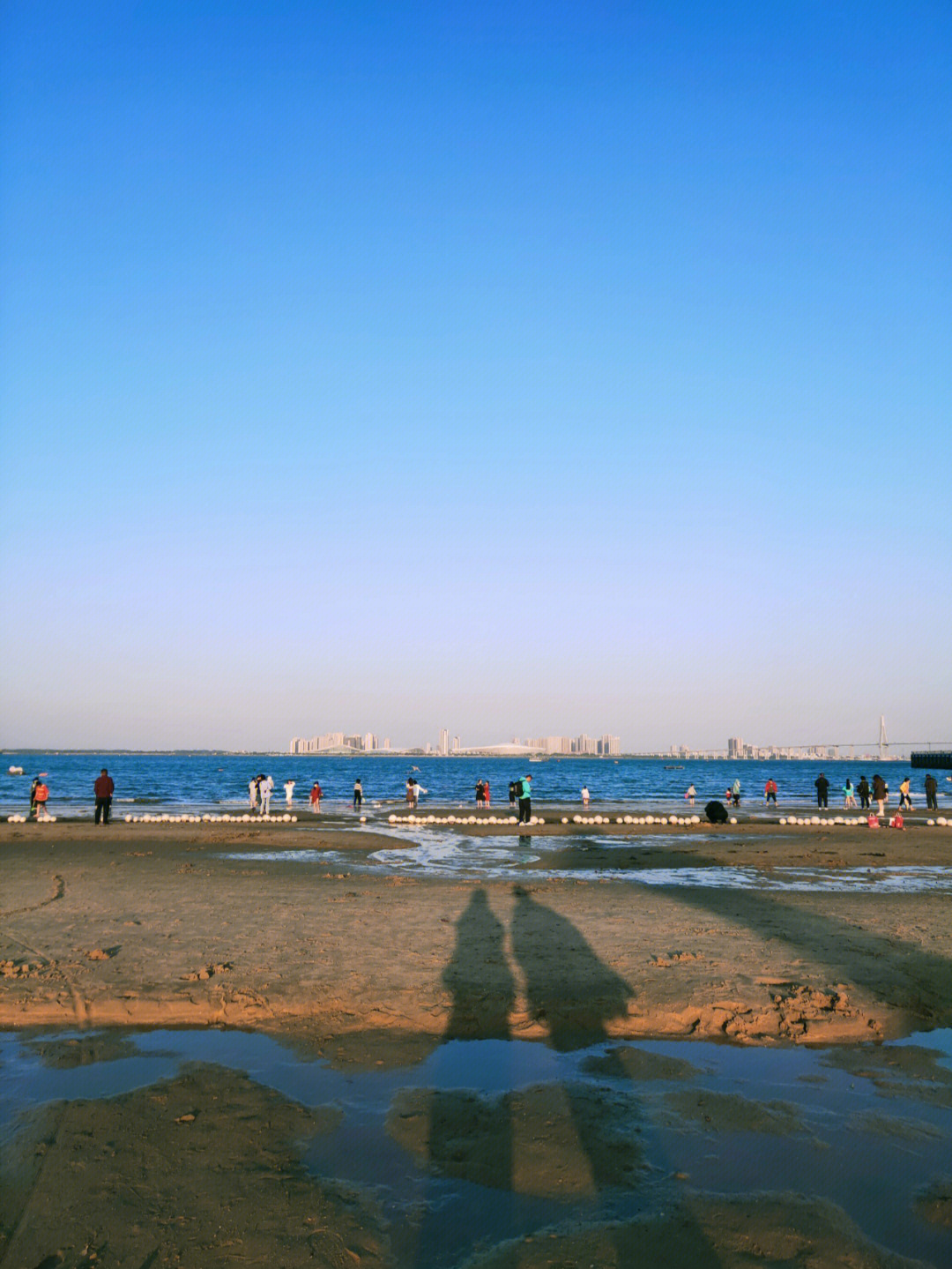 秦皇岛海天一色赶海图片