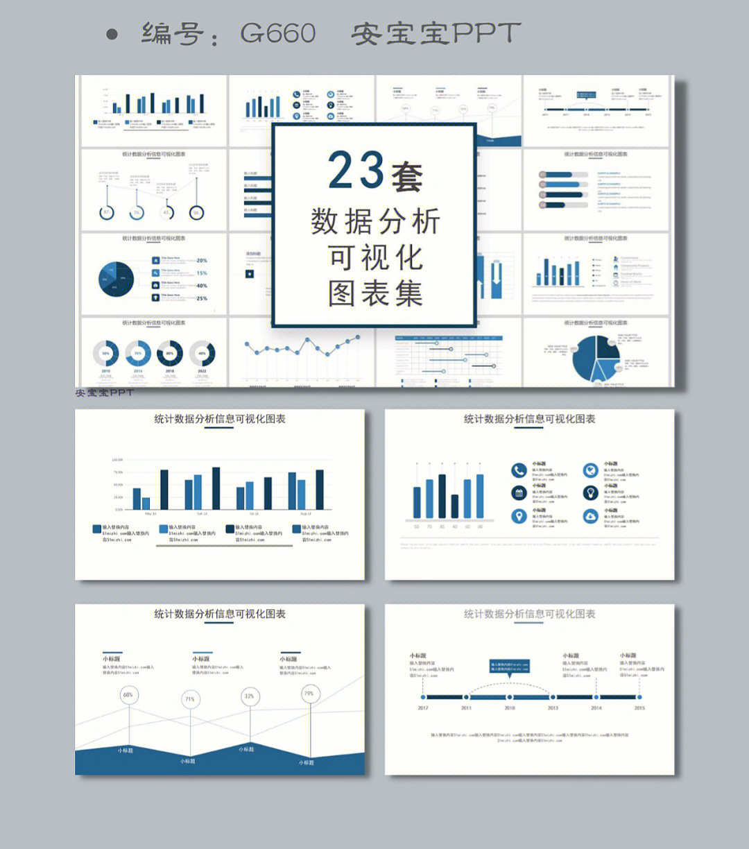 数据分析可视化ppt图表集ppt素材