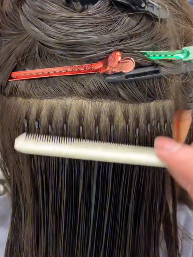 杭州羽毛接发我们店接头发有4种类型的接发999494水晶线接发