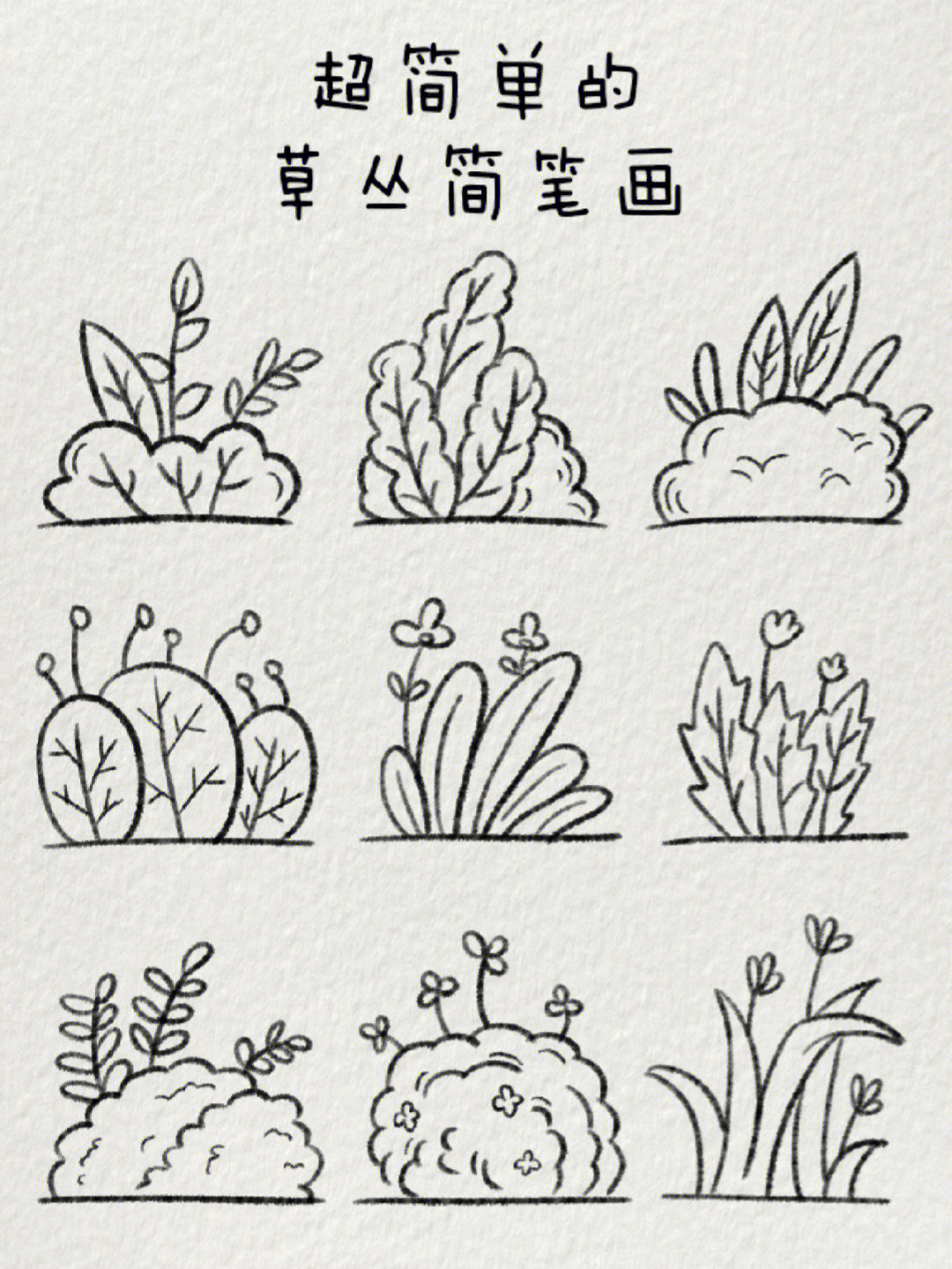 石头缝里的小草简笔画图片