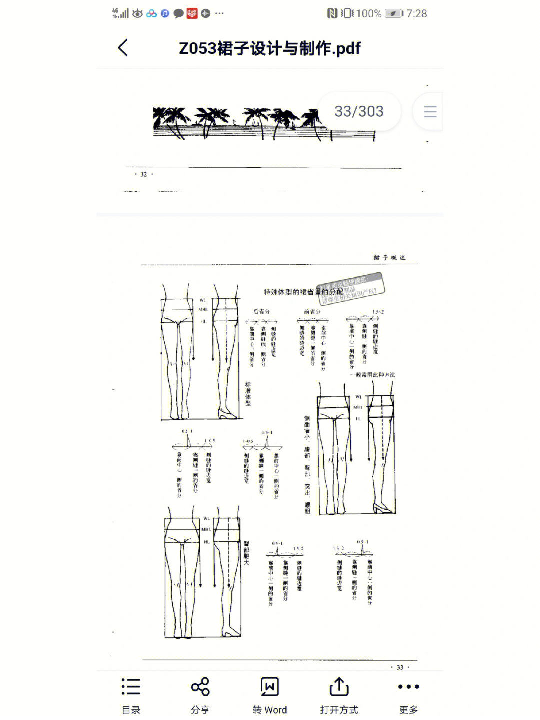 裙子工艺单模板图片