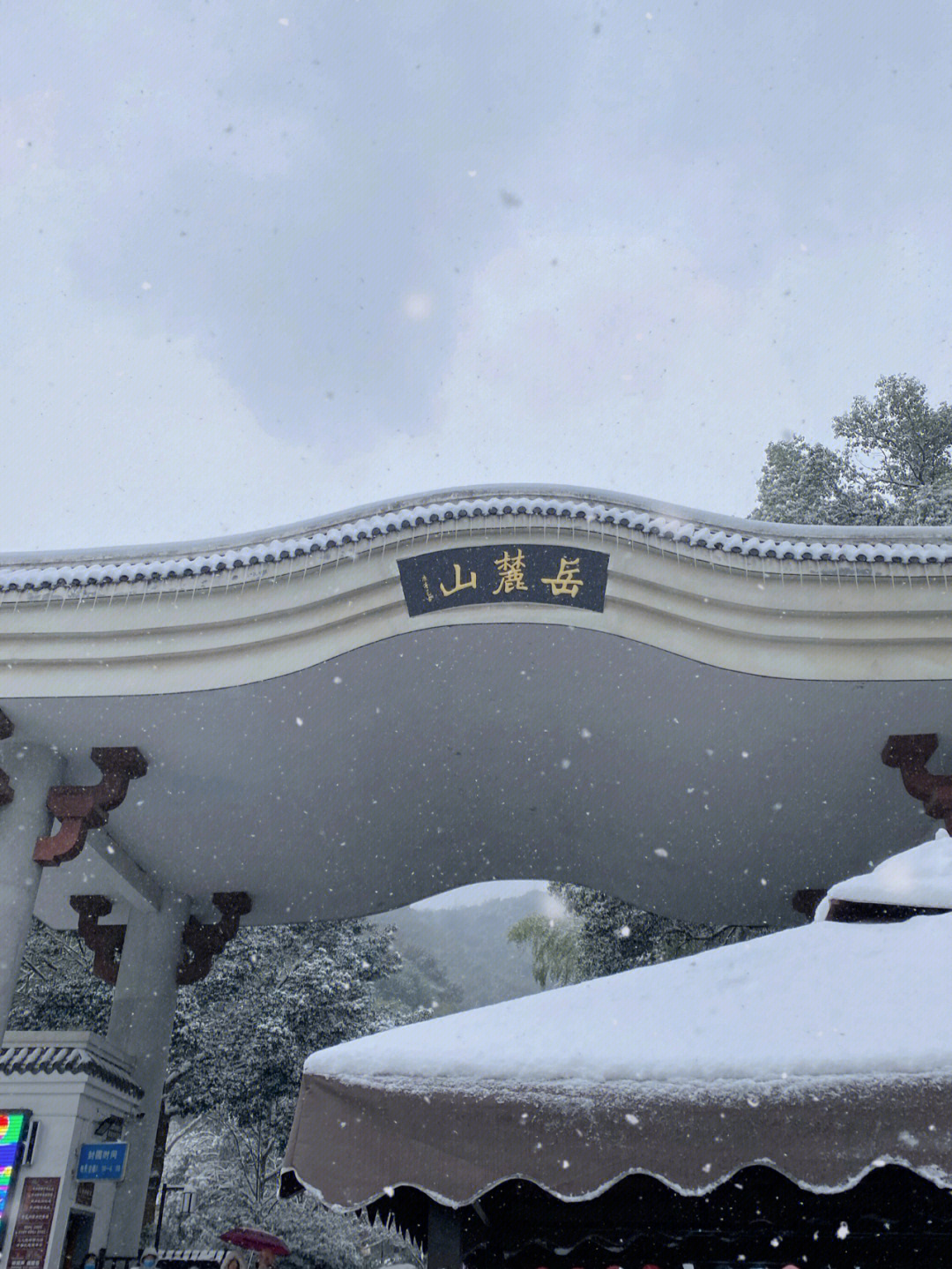 岳麓山雪景文案图片