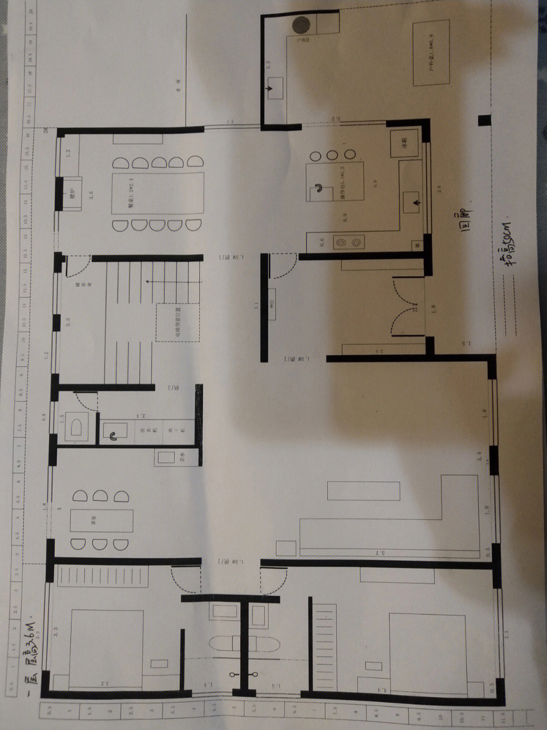 180平方自建房户型图图片