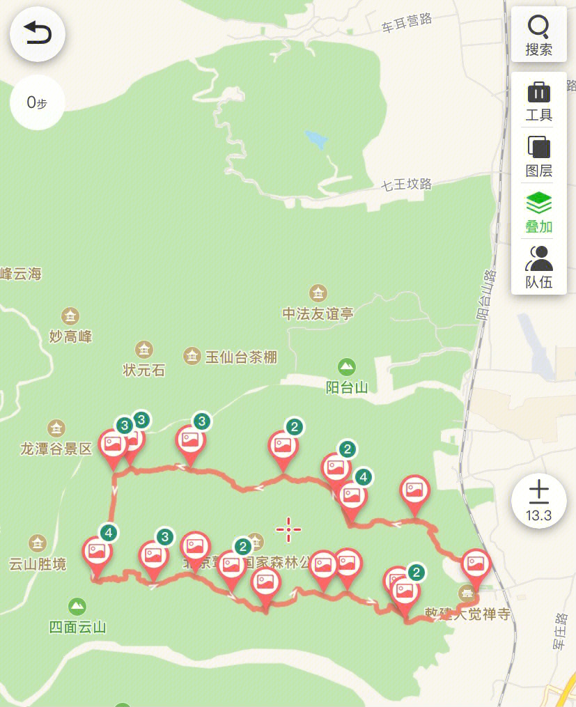 北京大觉寺地图图片