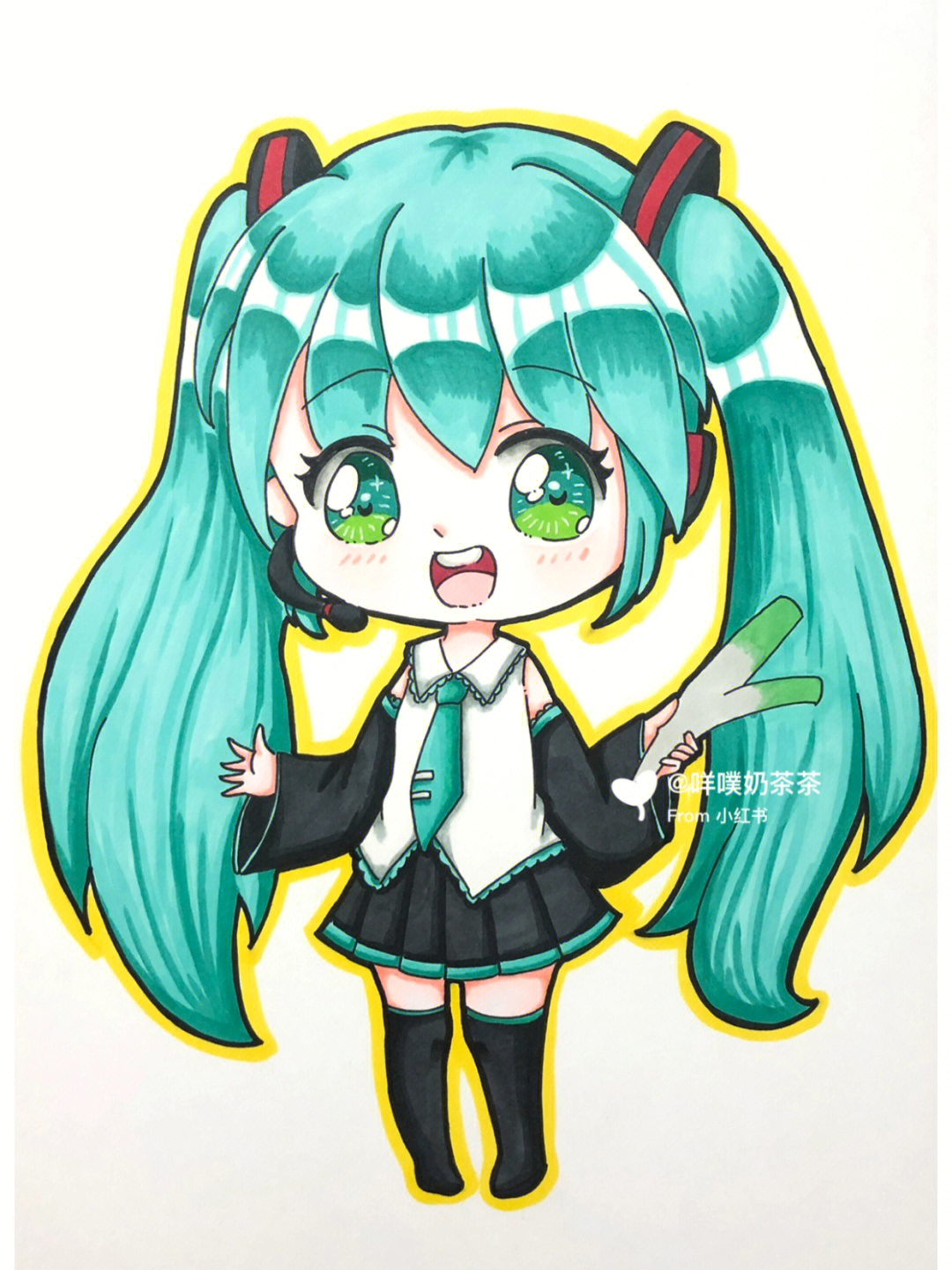 初音未来Q版儿童画图片