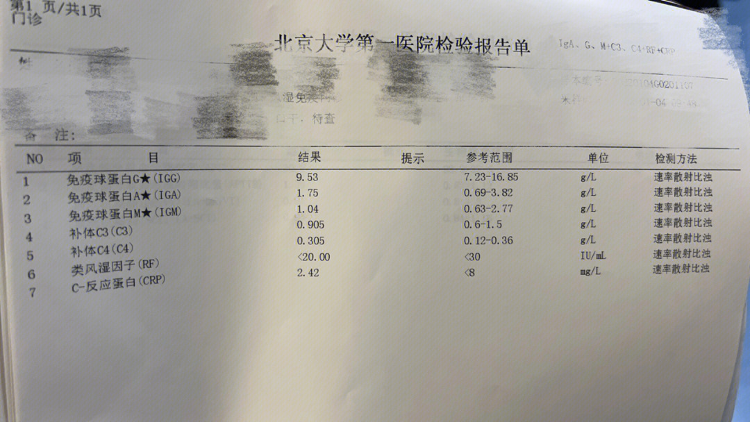 免疫球蛋白指标图片