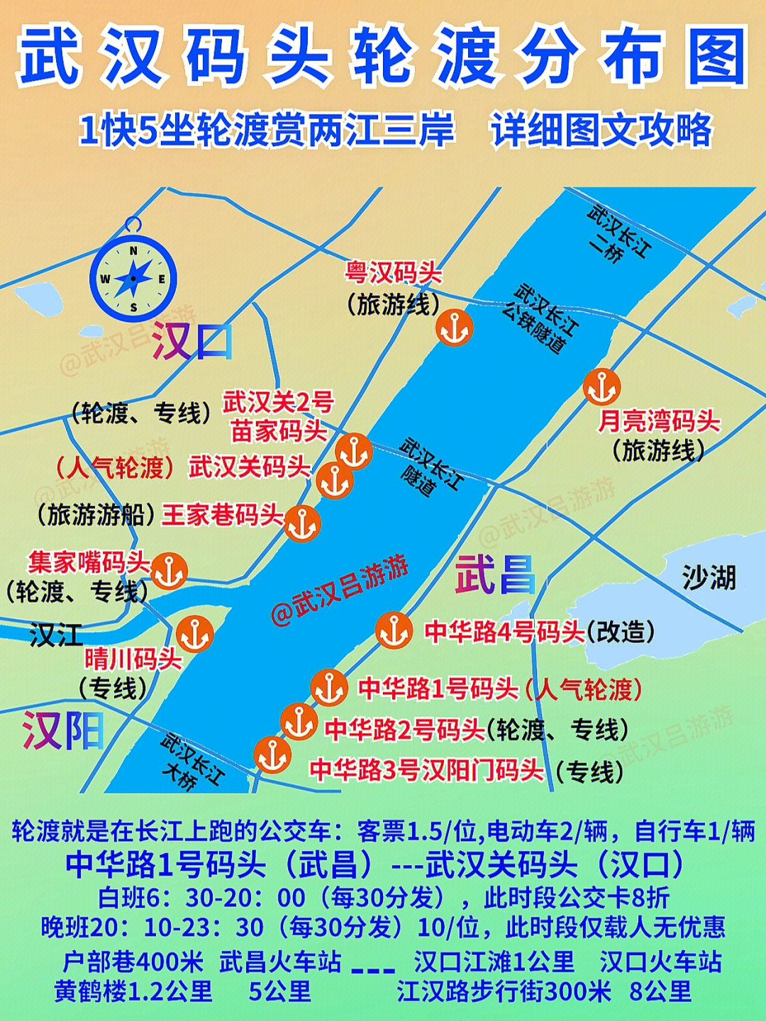 武汉轮渡路线及线路图图片