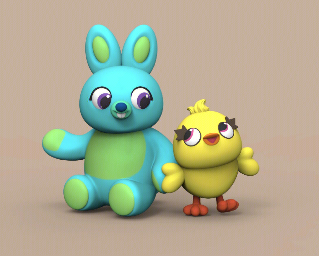 玩具总动员兔哥和达鸭建模