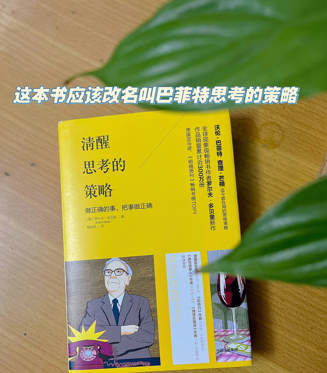 《清醒思考的策略》作者:罗尔夫·多贝里翻译:扬耘硕97我想说这是本