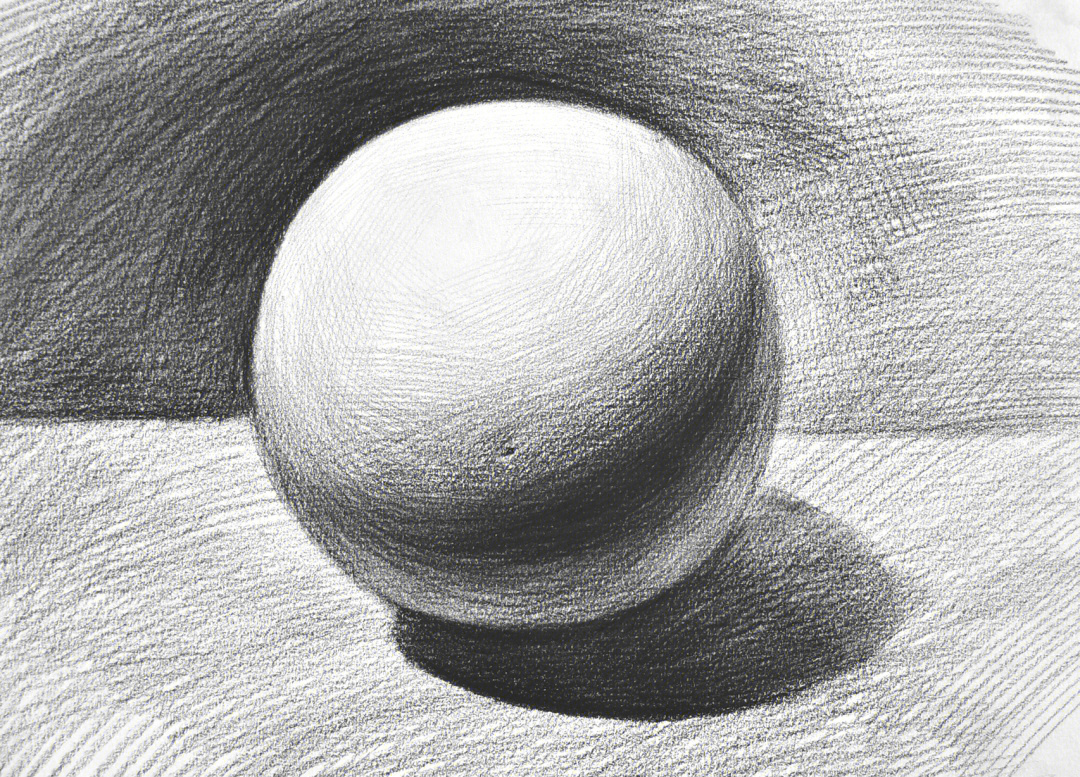 圆球是素描明暗里面比较总要的一个课程,因为很多物体塑造都需要用