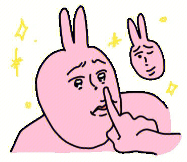 粉红兔子表情包原图图片