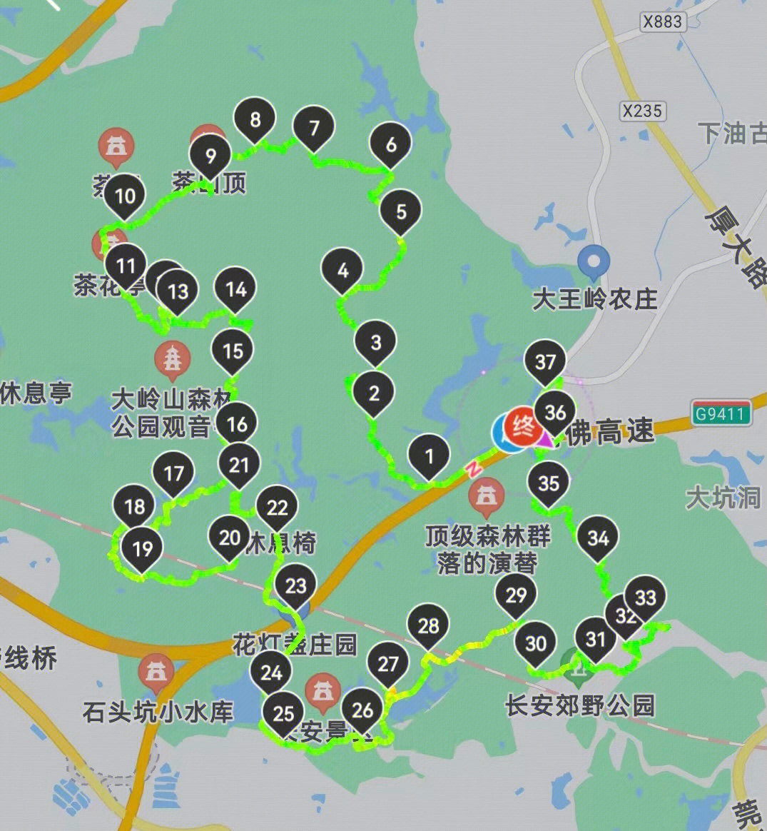 大岭山镇整个地图图片