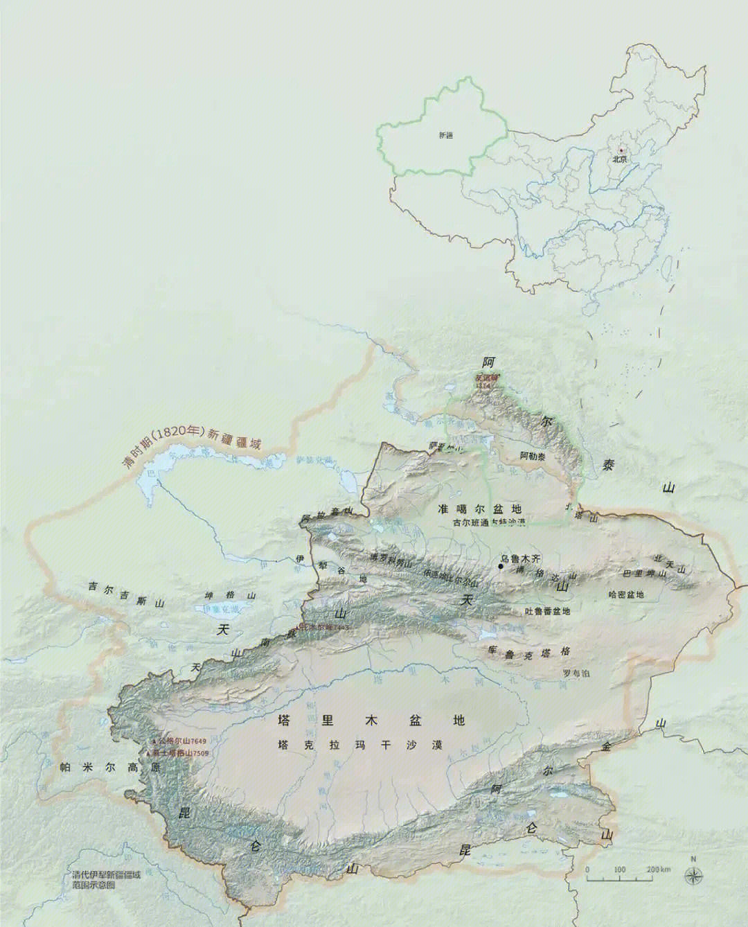 阿勒泰山地图图片