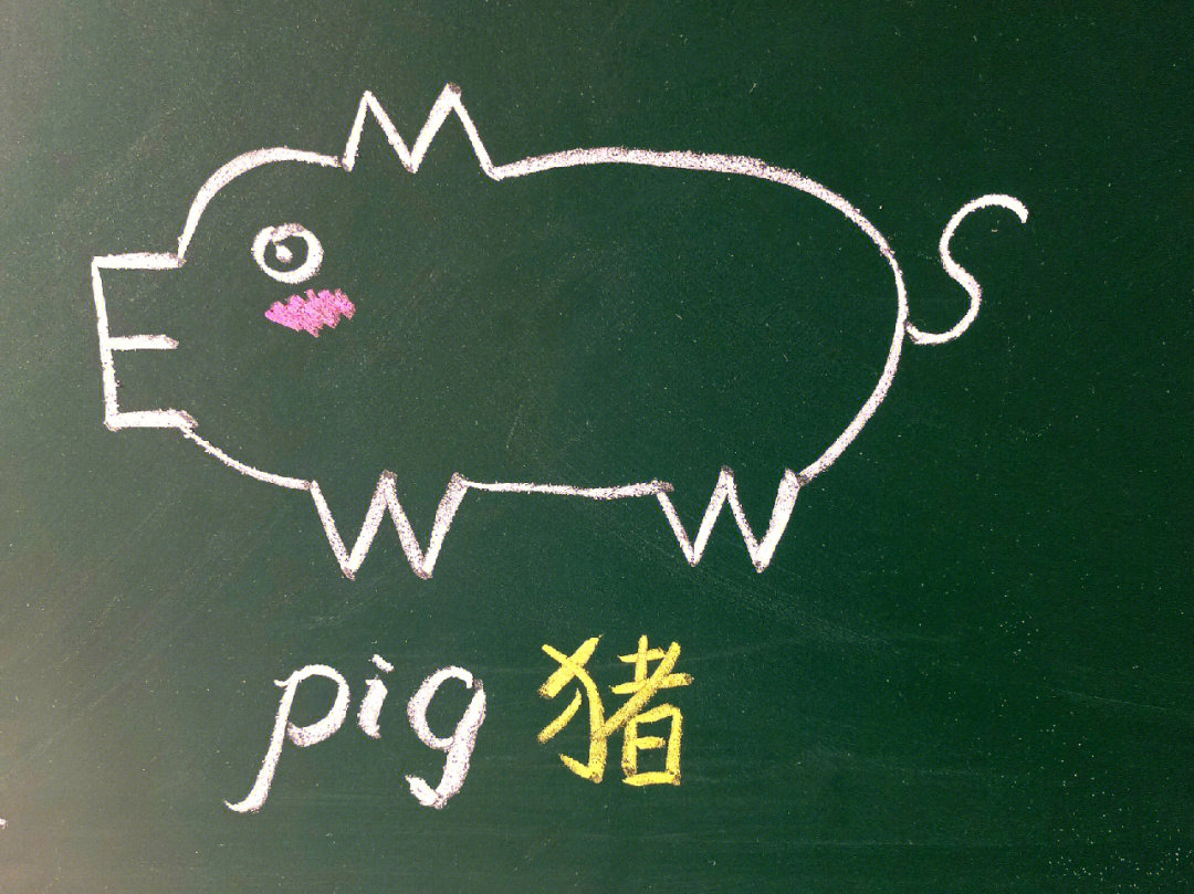 猪怎么画简笔画字母图片