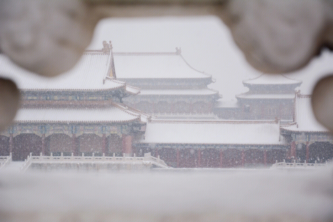 雪天故宫照片图片