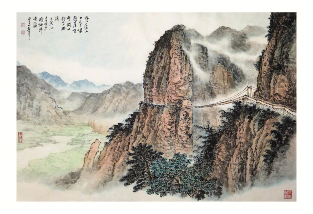 关岭乐安国画山图片