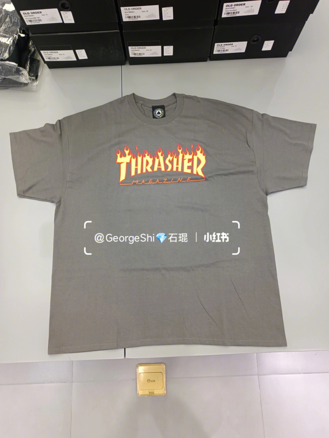 thrasher火焰2xl瑕疵半价突袭rmb99包普快