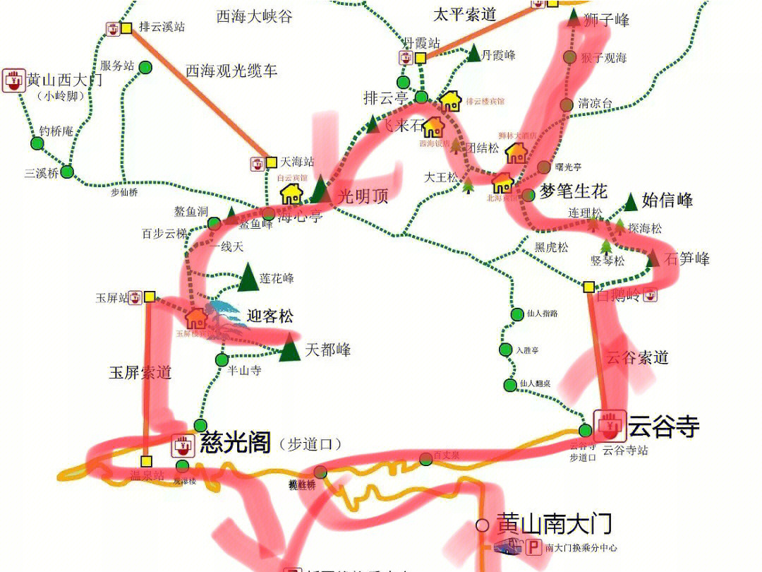 狮子峰景区地图图片