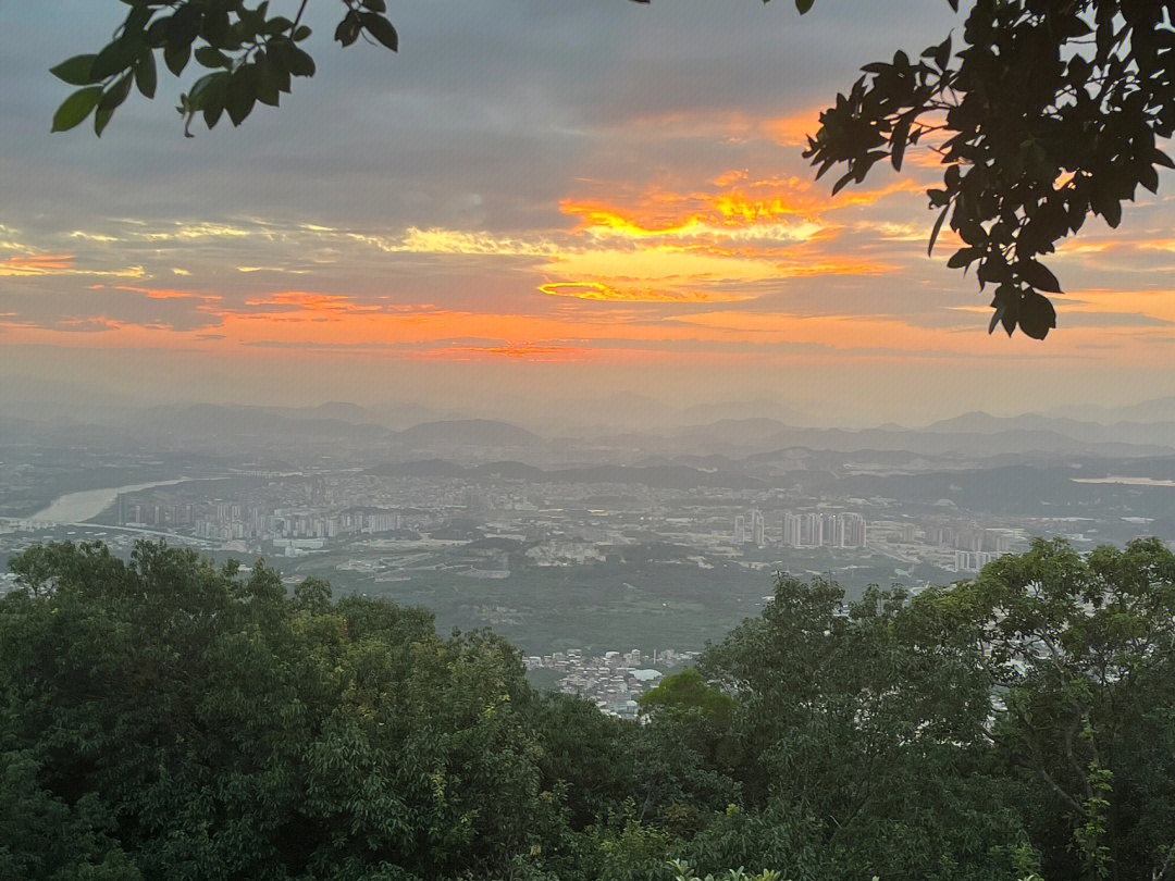 清源山日落夕阳到夜晚