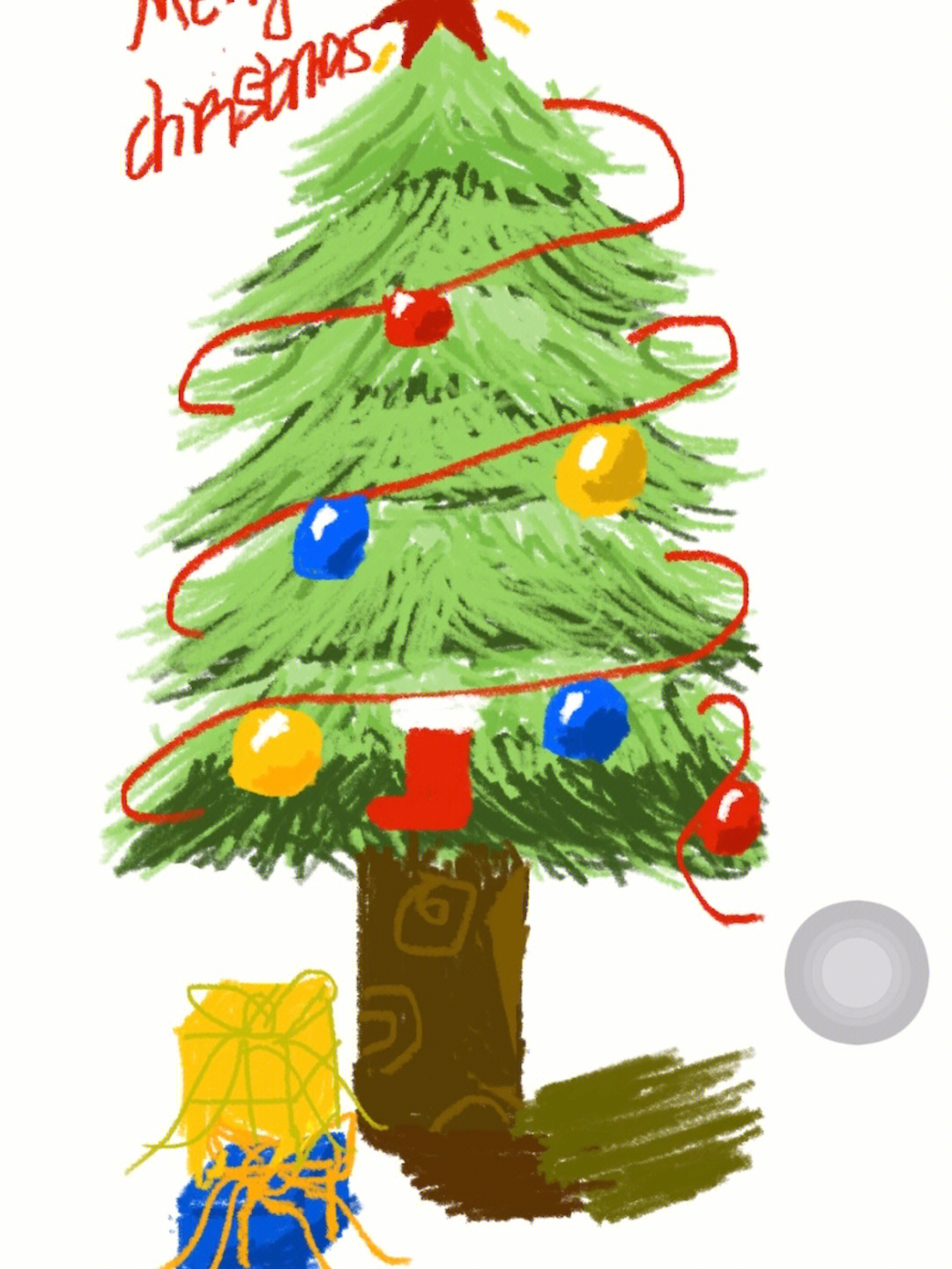 备忘录手绘圣诞树教程图片