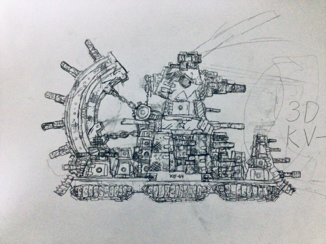 坦克绘画  