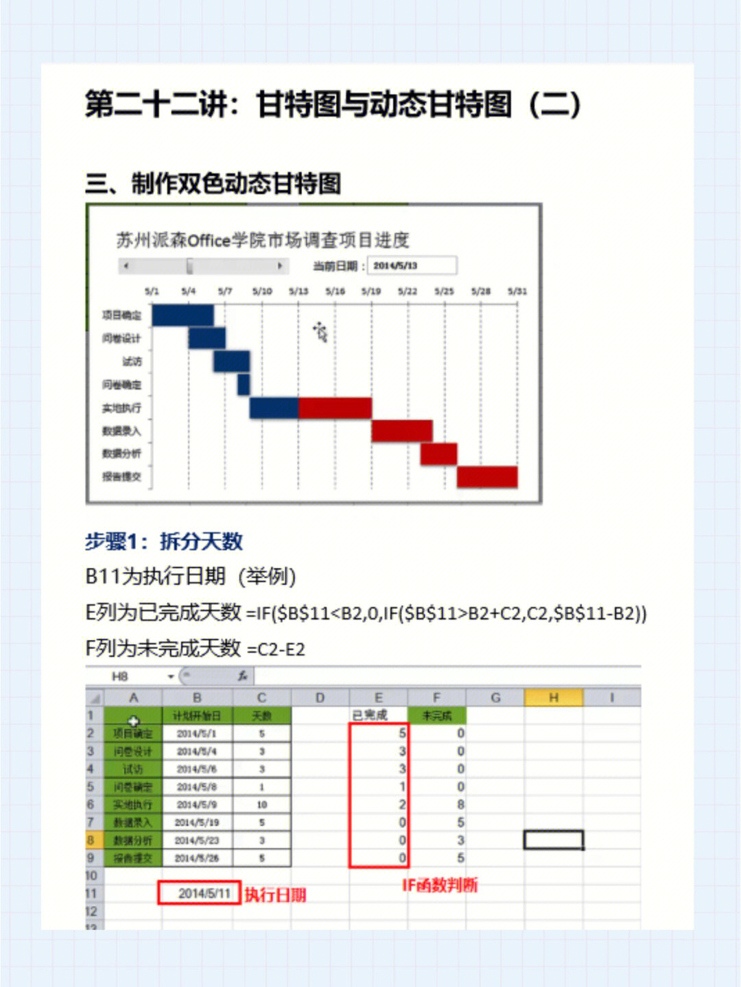 甘特图详细制作教程图片