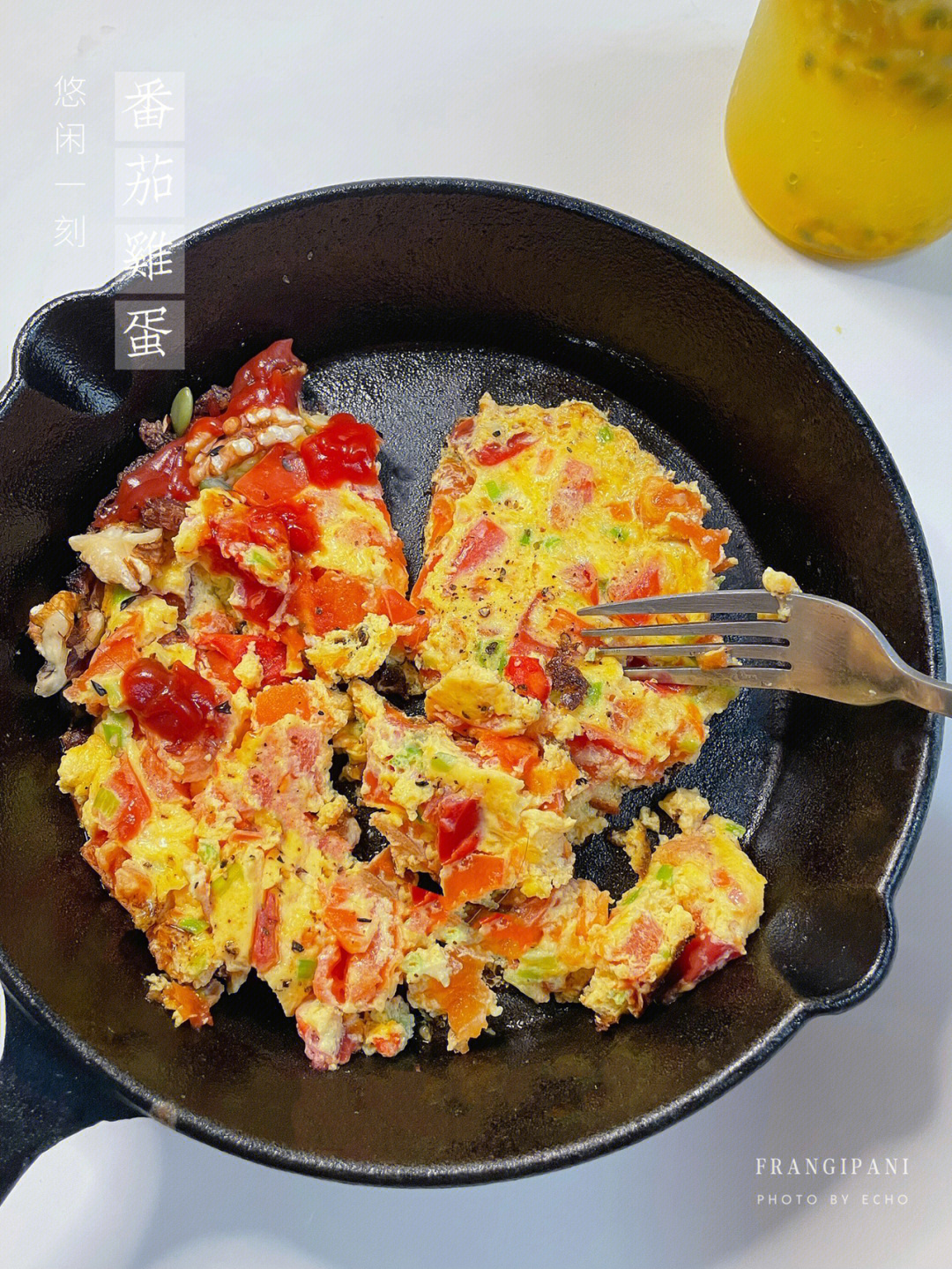 西红柿鸡蛋早餐饼图片