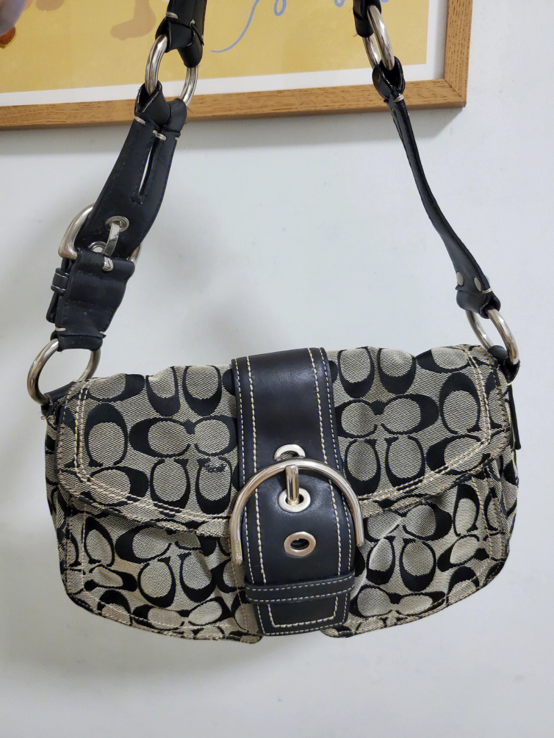 109的coach双口袋豌豆中古包