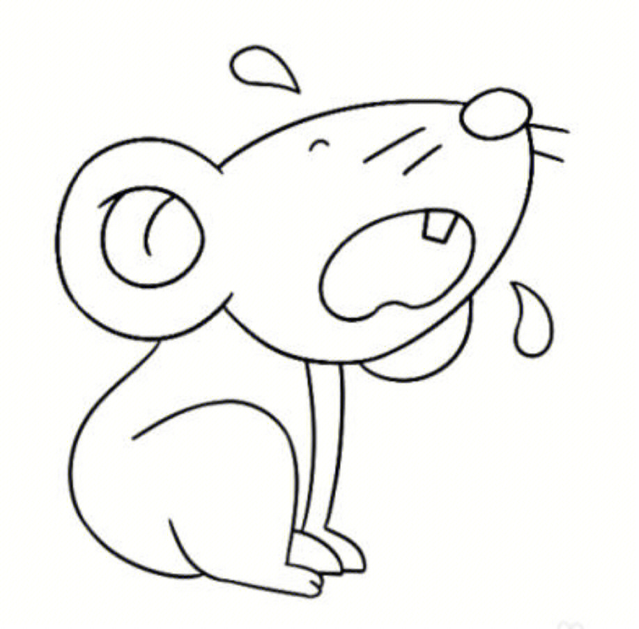 逃跑的老鼠简笔画图片