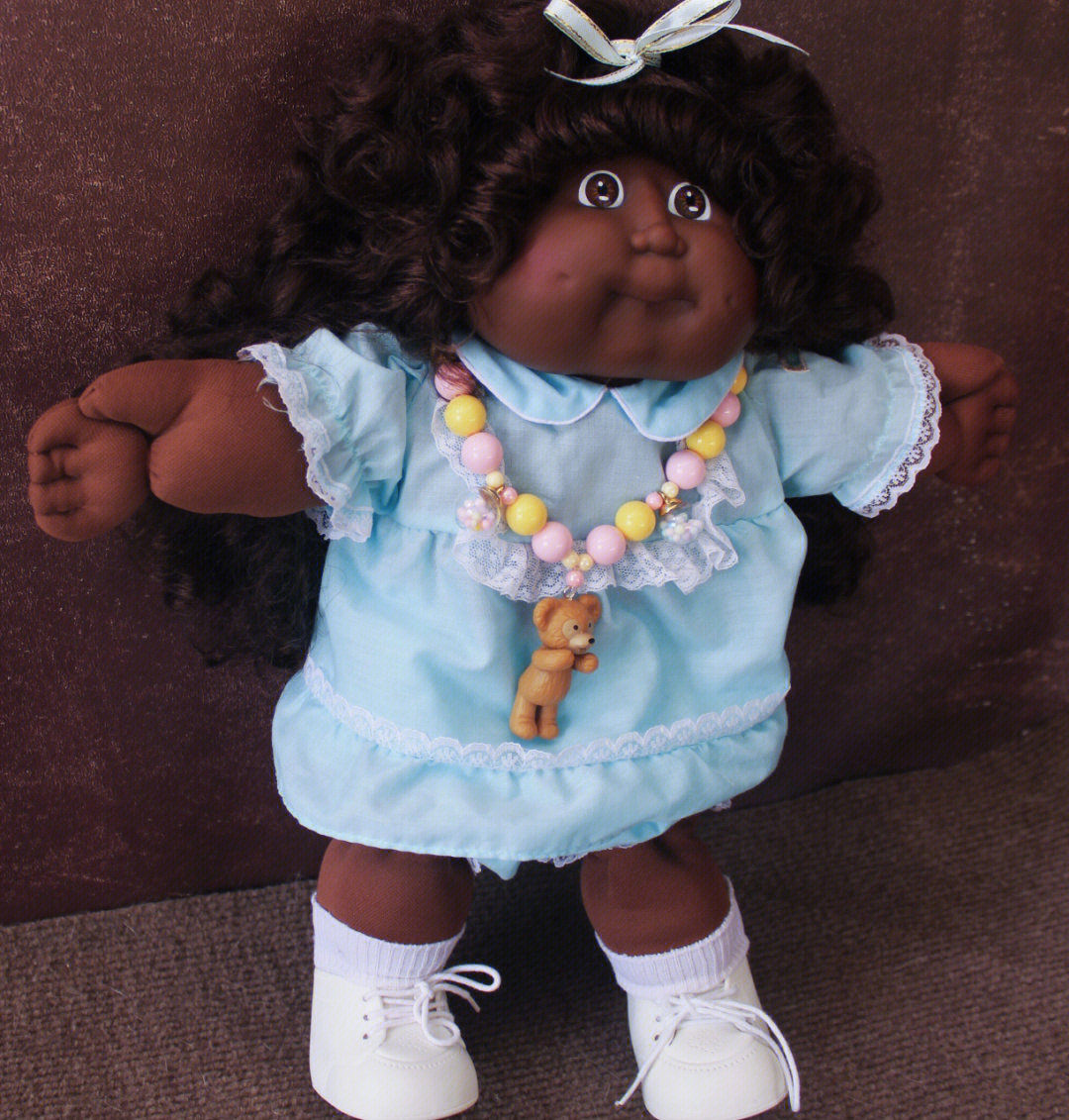 1982年椰菜娃娃非洲裔美国人女孩稀有最黑肌