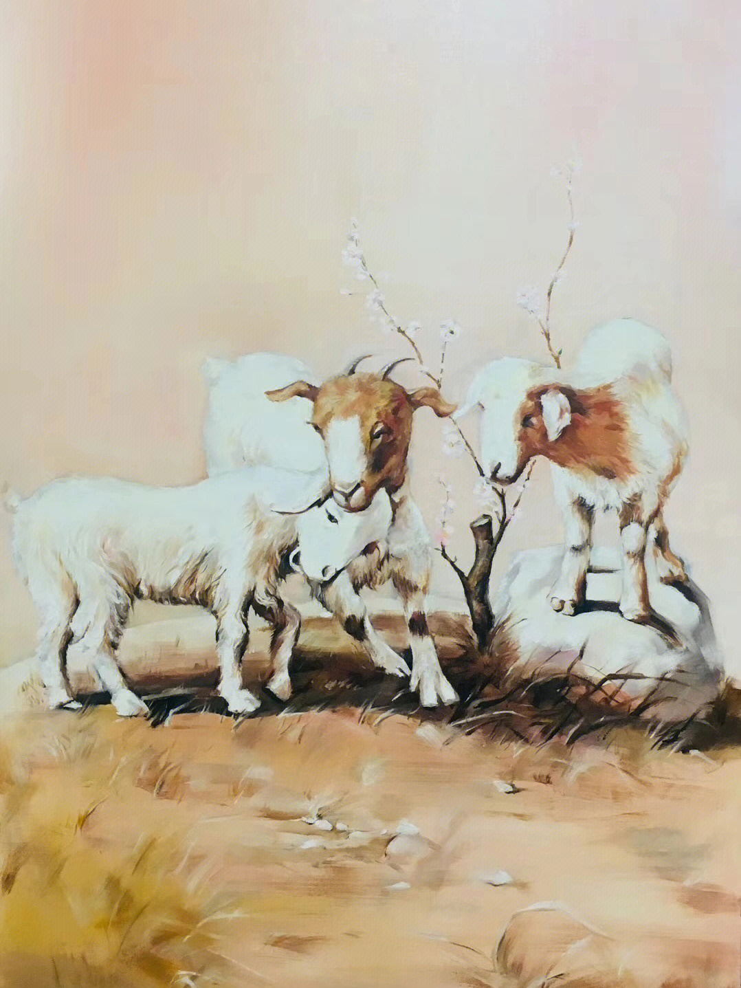 三羊开泰四季平安图片