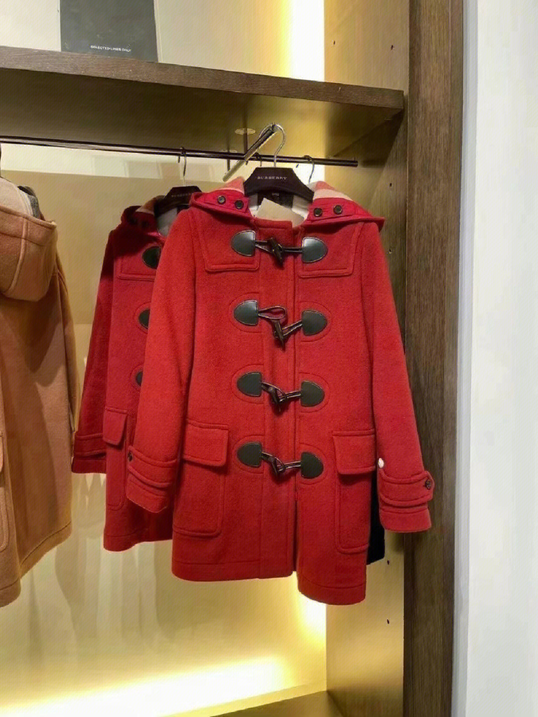 折上折burberry巴宝莉经典牛角扣大衣中长