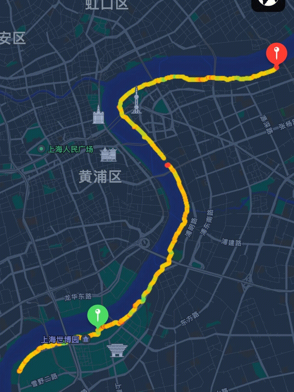 浦东滨江大道骑行路线图片