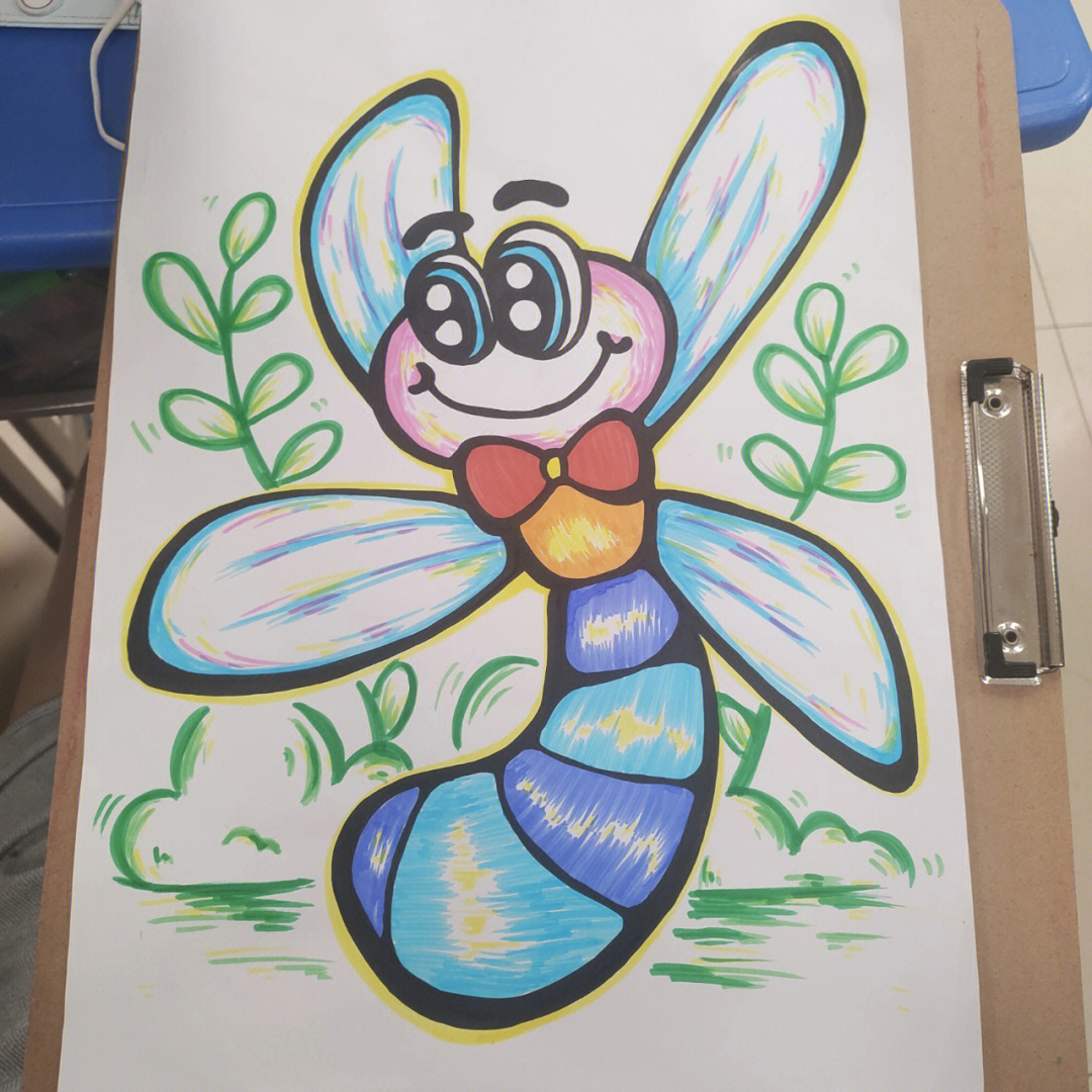 小蜻蜓涂色图片