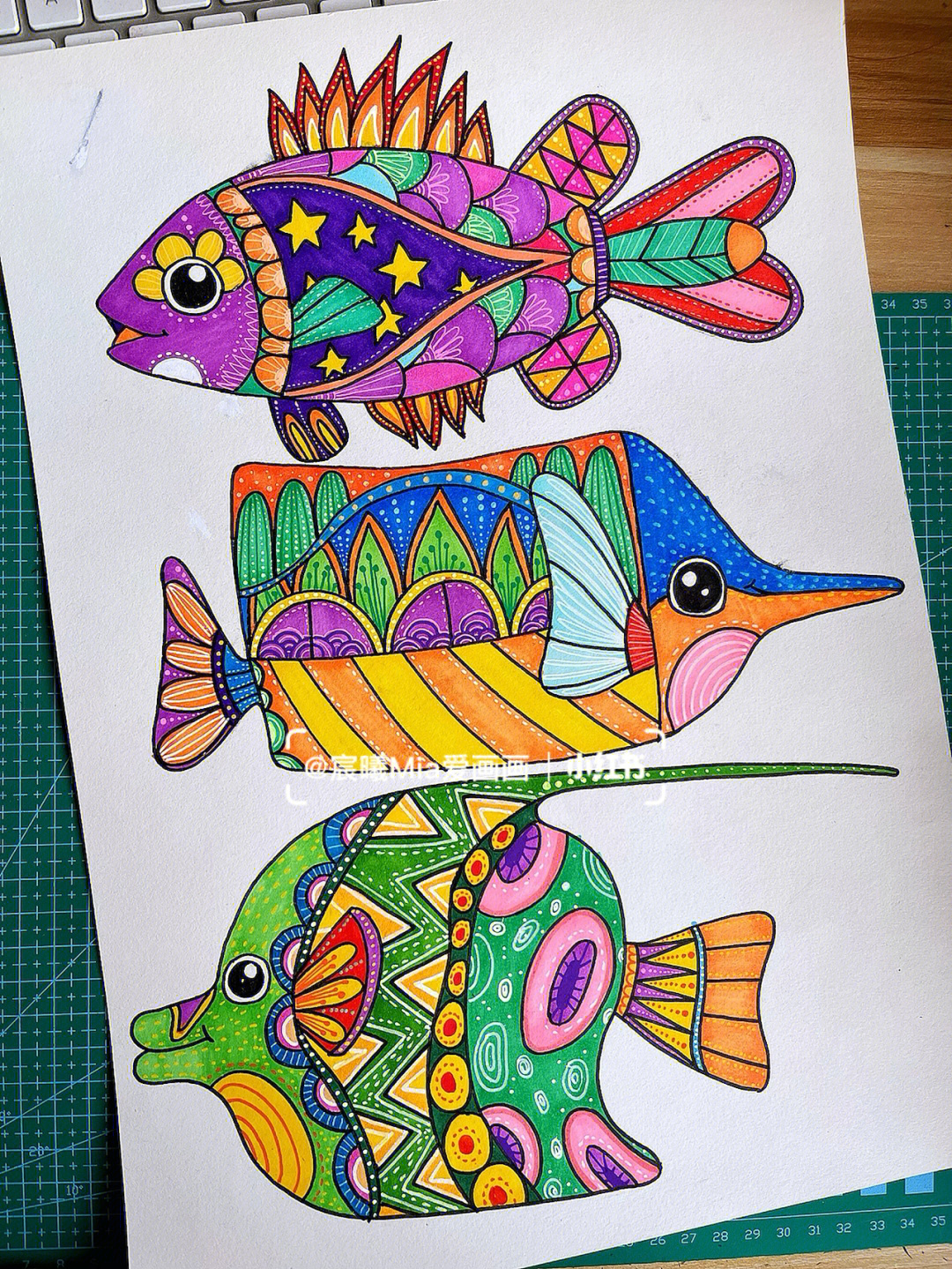 儿童画鱼简单画法图片