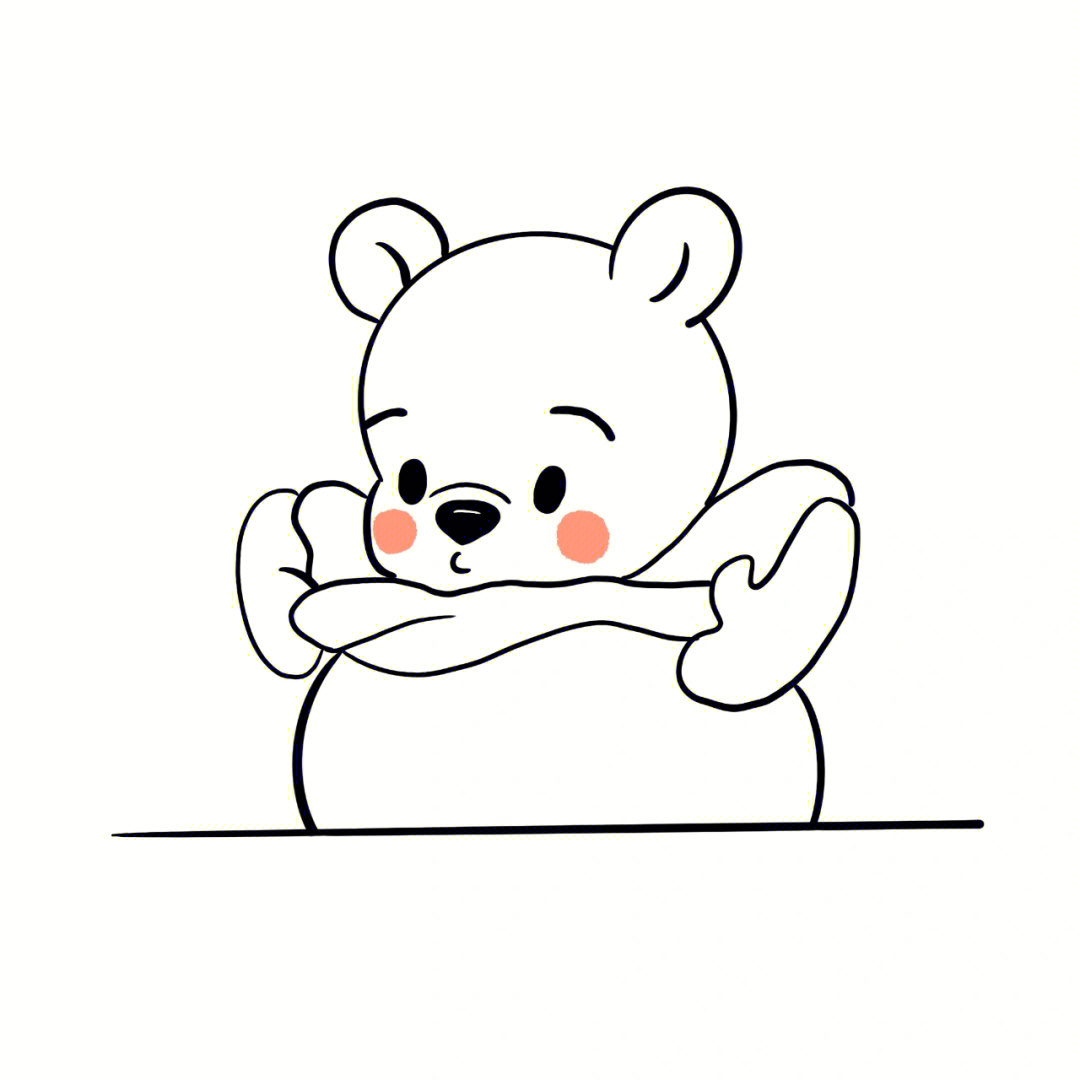小熊头饰简笔画 可爱图片