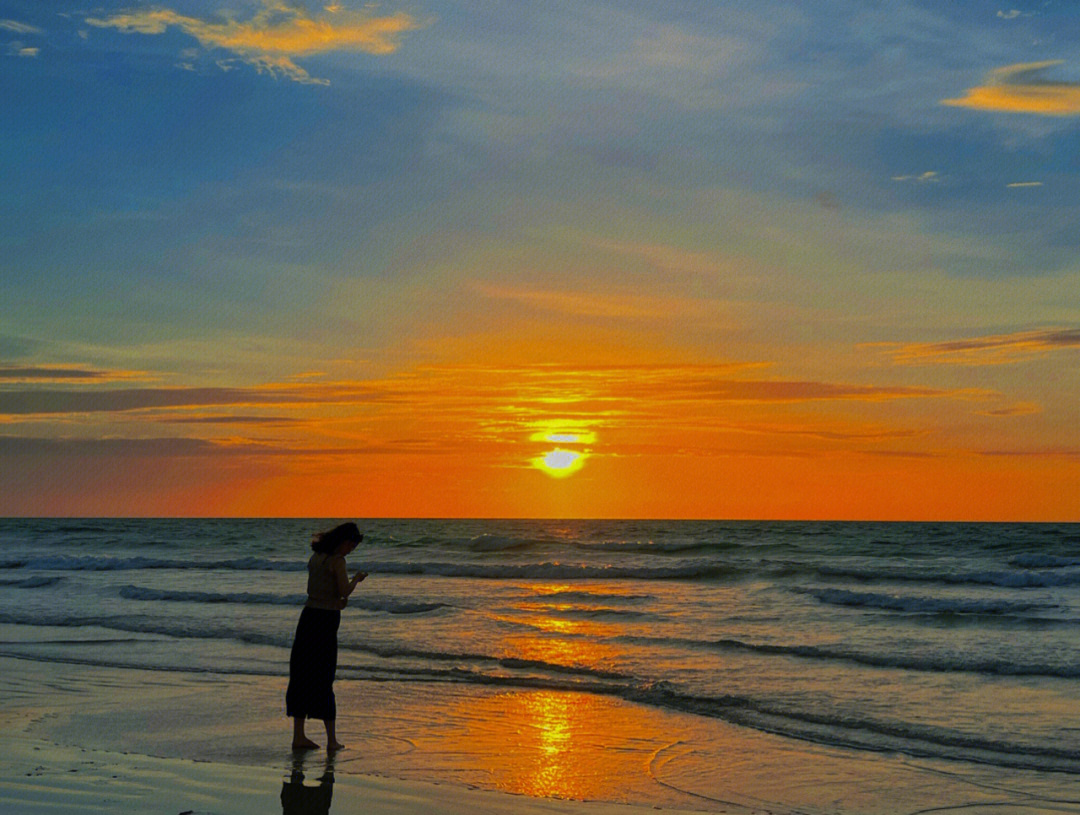 broome的大海与夕阳